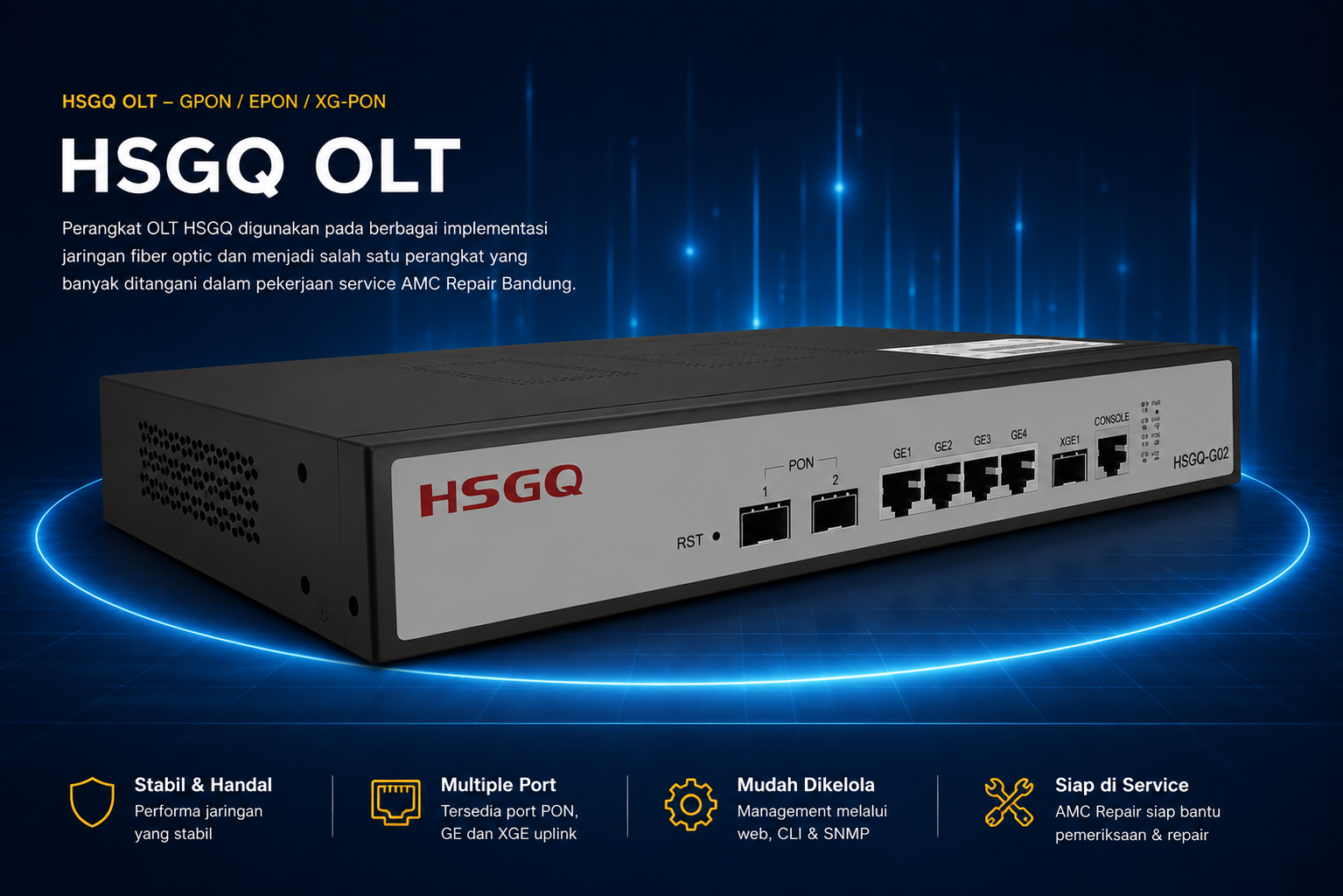 Perangkat OLT HSGQ untuk jaringan fiber optic