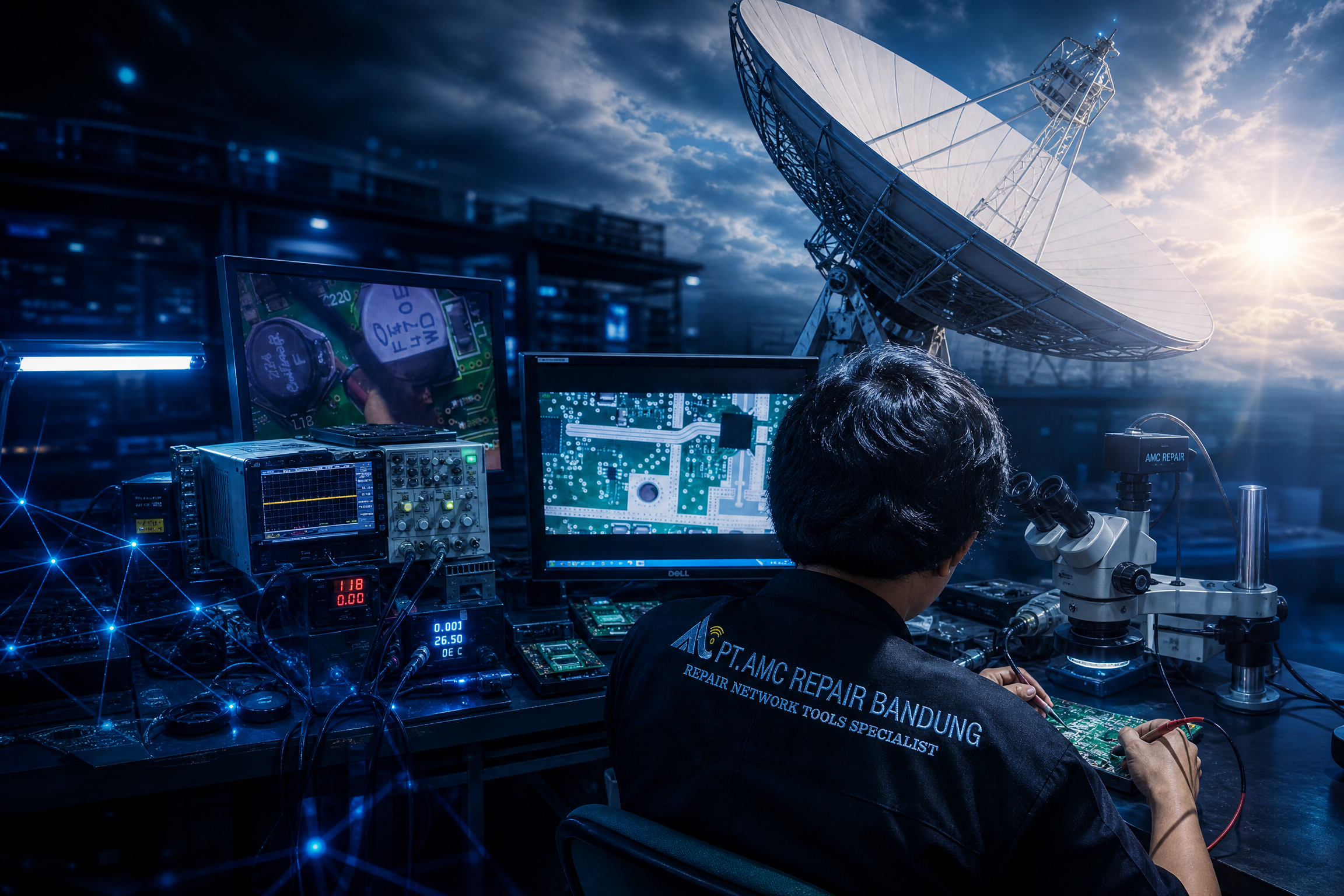 Jasa Repair VSAT, Mikrotik & Perangkat Telekomunikasi #1 Indonesia Teknisi AMC Repair